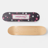 Roze Bloemen Comp Skateboard (Horizontaal)