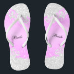 Roze Bloemen & Confetti Glitters | Bruiloft Teenslippers<br><div class="desc">Bruidsfeest Flip Flop-schoenen klaar om te personaliseren. ⭐Dit product is 100% aanpasbaar. Grafische elementen en/of tekst kunnen worden toegevoegd, verwijderd, verplaatst, vergroot/verkleind, gewijzigd, gedraaid, enz... 99% van mijn ontwerpen in mijn winkel zijn in lagen gemaakt. Dit maakt het gemakkelijk om de grafische elementen en tekst te vergroten/verkleinen en te verplaatsen,...</div>