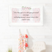 Roze bloemen Congratulations tekst Banner (Insitu)