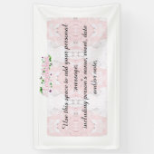 Roze bloemen Congratulations tekst Banner (Verticaal)