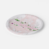 Roze Bloemen Congratulations tekst Papieren bord (Gekanteld)