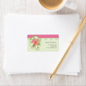  Roze Bloemen Cottage Droom Etiket (Insitu)
