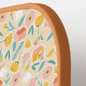 Roze Bloemen Cottage gepersonaliseerde Pickleball  Paddle (Links Detail)