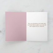 Roze Bloemen Cowboy laarzen Gelukkige Verjaardag M Kaart (Binnen)