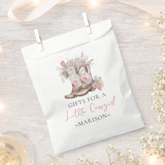 Roze Bloemen Cowgirl Laarzen en Green Bay Douche Bedankzakje (Geknipt)