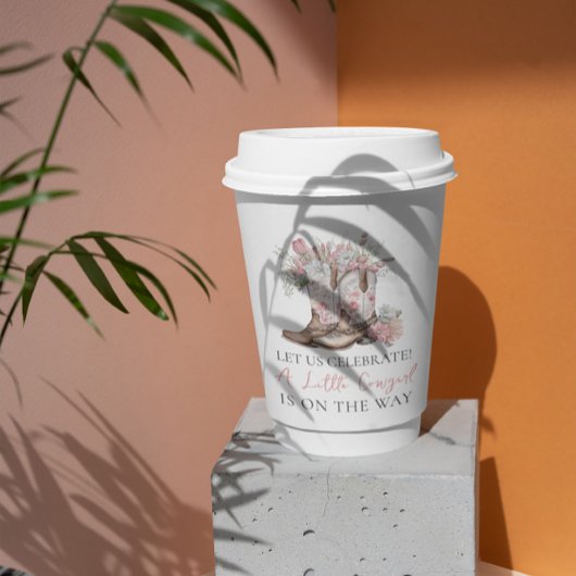 Roze Bloemen Cowgirl Laarzen en Green Bay Douche Papieren Bekers