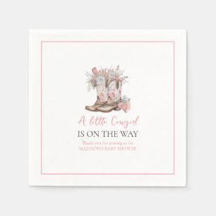 Roze Bloemen Cowgirl Laarzen en Green Bay Douche Servet