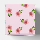 Roze bloemen Cupcake Box Bedankdoosjes (Bovenkant)