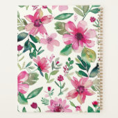 Roze Bloemen Custom 2025 Wekelijkse Planner (Achterkant)