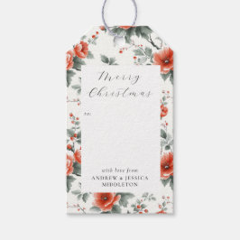 Roze  Bloemen Custom Gift Labels Cadeaulabel