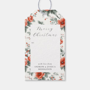 Roze Bloemen Custom Gift Labels Cadeaulabel