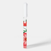  Roze Bloemen Custom Name Hibiscus Floral Case-Mate iPhone Case (Achterkant / Rechts)