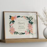 Roze Bloemen Custom Vrijgezellenfeest Welkom Poster<br><div class="desc">Verwelkom uw gasten in stijl met dit Pink Floral Custom Vrijgezellenfeest Welcome Poster. Met een delicaat ontwerp van roze bloemen, voegt dit poster een vleugje elegantie en warmte toe aan uw vrijgezellenfeest. Personaliseer het met jouw naam en evenementendetails om een charmante entree te creëer die de toon zet voor een...</div>
