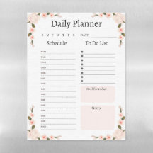 Roze Bloemen Dagelijkse Planner