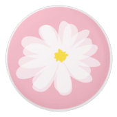 Roze bloemen daisy bloem deur en lade pull knop (Voorkant)
