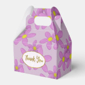 Roze Bloemen Dank je wel voor dozen Bedankdoosjes (Voorkant Zijde)