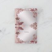 Roze  Bloemen Dank u kaart (Binnen)