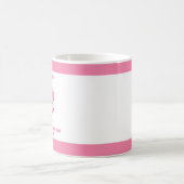 Roze Bloemen Dank u Leraar Gift Koffiemok (Center)