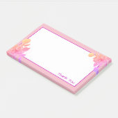 Roze Bloemen Dank u Post-it® Notes (Schuin)