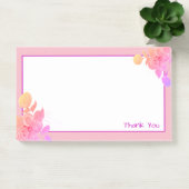 Roze Bloemen Dank u Post-it® Notes (Kantoor)