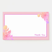 Roze Bloemen Dank u Post-it® Notes (Voorkant)