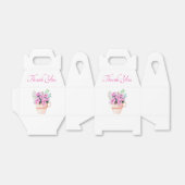 Roze Bloemen Dank u Waterverf Flower Spring Bedankdoosjes (Uitgevouwen)