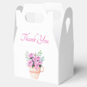 Roze Bloemen Dank u Waterverf Flower Spring Bedankdoosjes (Geopend)