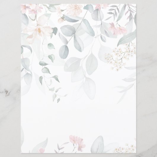 Roze Bloemen Dankbaarheid Tijdschrift Papier Blad (Achterkant)