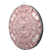 Roze Bloemen Dartboard Dartbord (Voorkant Rechts)