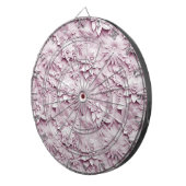 Roze Bloemen Dartboard Dartbord (Voorkant Rechts)
