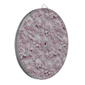 Roze Bloemen Dartboard Dartbord (Voorkant Links)
