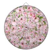 Roze Bloemen Dartboard Dartbord (Voorkant)