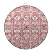 Roze Bloemen Dartboard Dartbord (Voorkant)