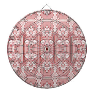 Roze Bloemen Dartboard Dartbord