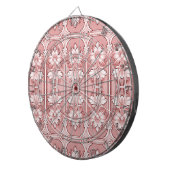 Roze Bloemen Dartboard Dartbord (Voorkant Rechts)