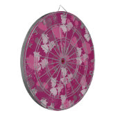 roze bloemen dartbord (Voorkant Links)