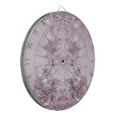 Roze Bloemen Dartbord (Voorkant Links)