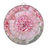 Roze bloemen dartbord (Voorkant)