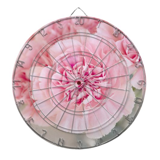 Roze bloemen dartbord (Voorkant)