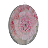 Roze bloemen dartbord (Voorkant Links)