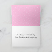 Roze bloemen die aan je denken kaart (Binnen)