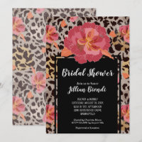 Roze Bloemen Dierenprint Vrijgezellenfeest