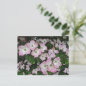 Roze bloemen - DIY Briefkaart (Staand voorkant)