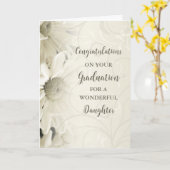 Roze Bloemen Dochter Gefeliciteerd Afstuderen Kaart (Gele Bloem)