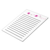 Roze bloemen donker gelaagd Notitieblok (Schuin)