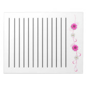 Roze bloemen donker gelaagd Notitieblok (Voorkant)
