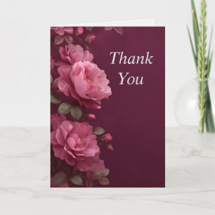 Roze Bloemen Donker Paarse Achtergrond Dankjewel K