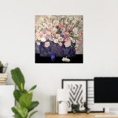 Roze bloemen door Mackintosh Poster (Thuiskantoor)