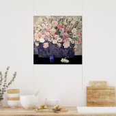 Roze bloemen door Mackintosh Poster (Keuken)