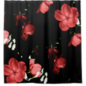 Roze bloemen douchegordijn (Voorkant)